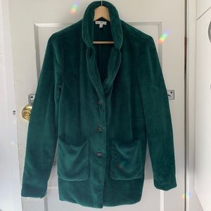 Furry Green Pea Coat